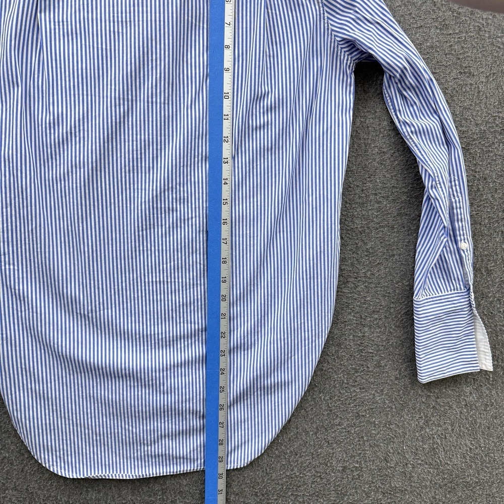 Rag & Bone Shirt Womens XS Blue White Striped‎ Button Up Long Sleeve Flip Cuff - Picture 10 of 10